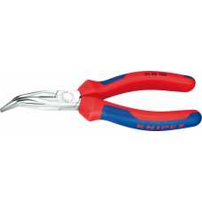 Круглогубцы с изогнутыми губками и режущими кромка KNIPEX 2525160 160 мм (KN-2525160)