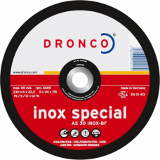 Шлифовальный круг по нержавеющей стали DRONCO Special Inox AS30 125x6,0x22,2 мм