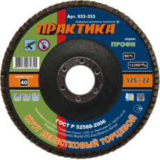 Круг лепестковый ПРАКТИКА 125х22.2 мм  P 40 032-355 (032-355)