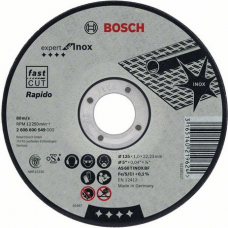 Отрезной круг по нержавеющей стали BOSCH 115х1,0х22 мм AS60TINOX-BF Expert for Inox - Rapido (2608600545)