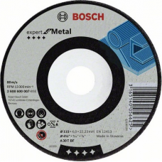 Шлифовальный круг по металлу BOSCH 115х6х22.2 мм A30T-BF Expert for Metal (2608600218)