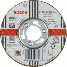 Шлифовальный круг по металлу BOSCH 100х4х22.3 мм A30Q-BF SDS-pro (2608600702)