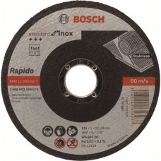 Отрезной круг по нержавеющей стали BOSCH 115х1,0х22 мм AS60TINOX-BF Standard for Inox - Rapido (2608603169)