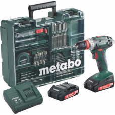 Дрель-шуруповерт аккумуляторная METABO BS 18 Quick 2x2,0 Ач, с набором оснастки (602217880)