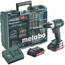 Дрель-шуруповерт аккумуляторная METABO BS 18 LT Set 2x2,0 Ач, с набором оснастки (602102600)