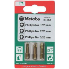 Набор насадок METABO Torsion PH 1/2/3 х25 мм (3шт) (631560000)