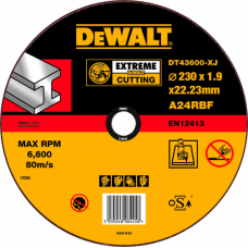 Отрезной круг по металлу DeWALT 230х1.6x22.2 мм Extreme DT43600-XJ (179377)