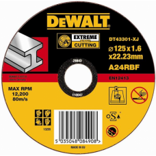 Отрезной круг по металлу DeWALT 125x1.6х22.2 мм Extreme DT43301-XJ (179375)