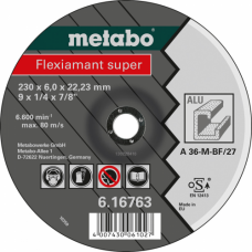 Шлифовальный круг по металлу METABO 125x6,0х22,23 мм A36M ALU Flexiamant S (616749000)