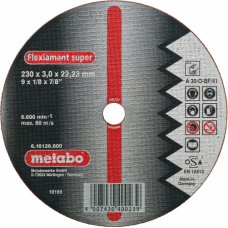 Отрезной круг по металлу METABO 230x3,0х22,23 мм прямой А30О ALU Flexiamant S (616126000)