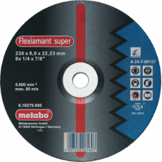 Шлифовальный круг по нерж. стали METABO 125x6,0х22,23 мм А36О Flexiamant S (616747000)