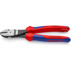 Бокорезы диагональные силовые KNIPEX 7402200T 200 мм со страховочным креплением (KN-7402200T)