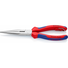 Круглогубцы с плоскими губками и режущими кромками KNIPEX 2615200T 200 мм со страховочным креплением (KN-2615200T)