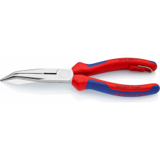 Круглогубцы с плоскими губками и режущими кромками KNIPEX 2625200T 200 мм со страховочным креплением (KN-2625200T)