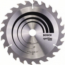 Пильный диск дереву BOSCH 190х36х20/16 Optiline Eco