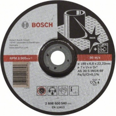 Шлифовальный круг по нержавеющей стали BOSCH 180х6х22 мм  AS 30 S INOX BF Expert for Inox