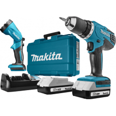 Дрель-шуруповерт аккумуляторная MAKITA DF 457 DWLE (185851)