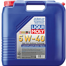 Масло моторное LIQUI-MOLY SAE  5W40 Leichtlauf High Tech  20 л 3867 cинтетическое (3867)